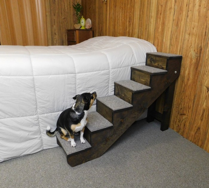 Wood Raised Dog Bed with Ramp and Dog House Elevated Dog Bed | Etsy ... Modern wooden pet bed with stairs