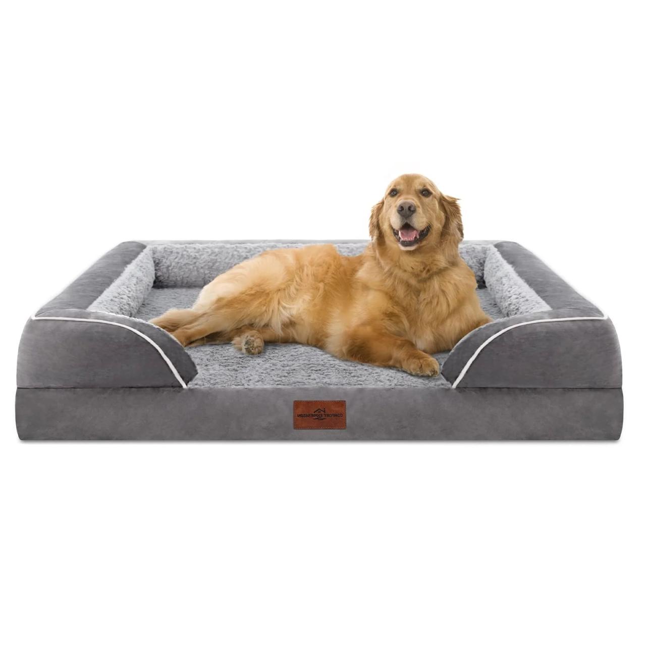 Memory foam crate bed for dogs